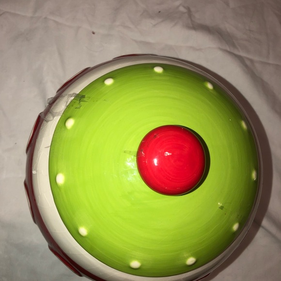 Burton + BURTON Christmas Ornament Cookie Jar with Red Polka Dot Bow - Picture 3 of 8
